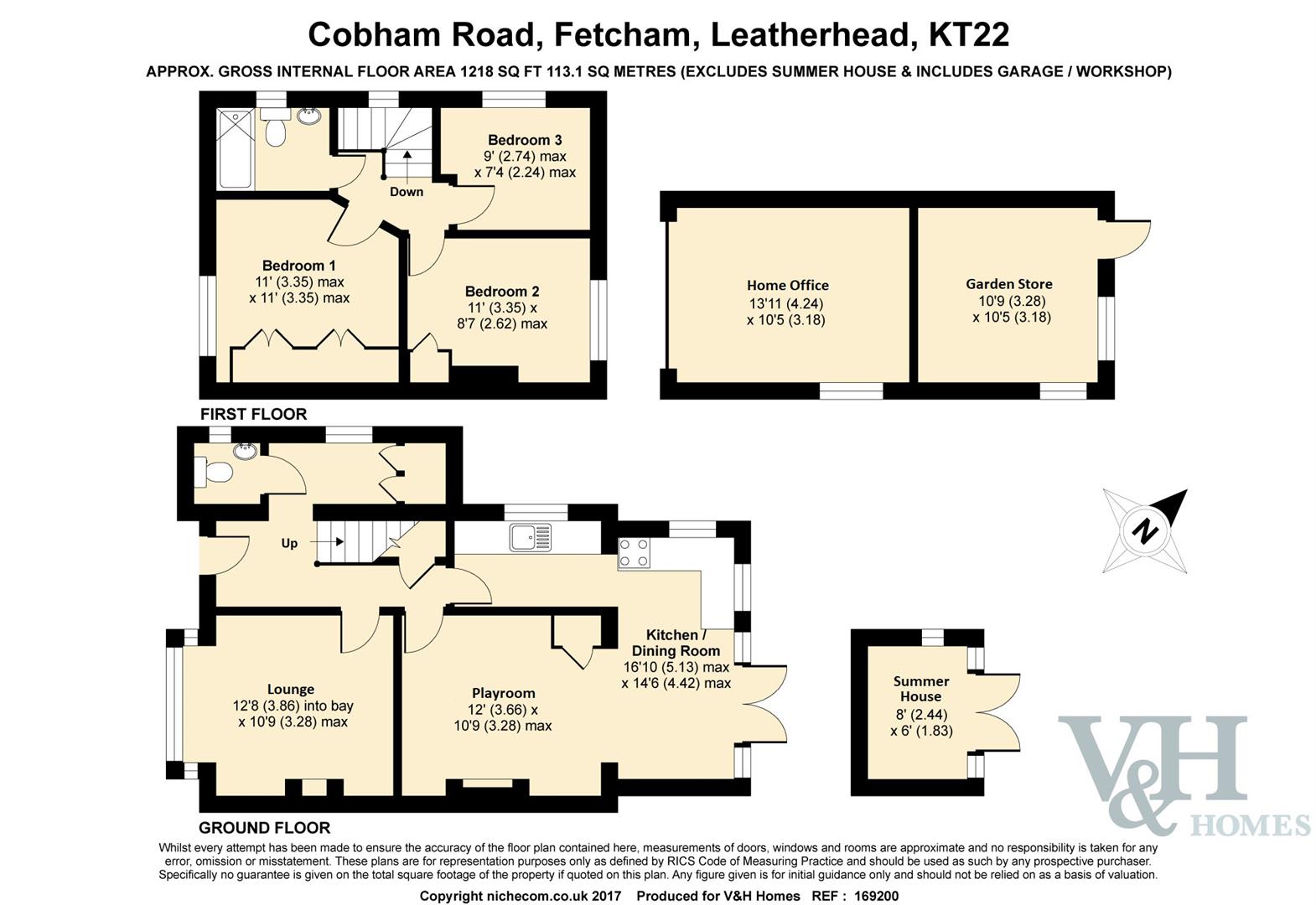 Property details for COBHAM ROAD, FETCHAM £580,000 Sold (STC) Vebra